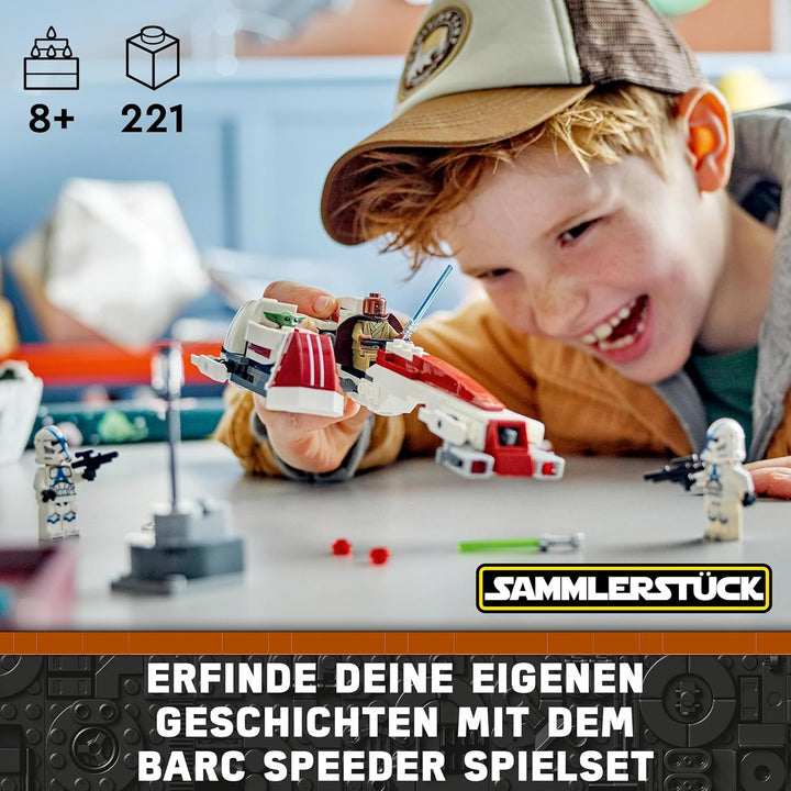 LEGO Star Wars Podrennen in Mos Espa – Diorama & Star Wars Flucht mit dem BARC Speeder, The Mandalor
