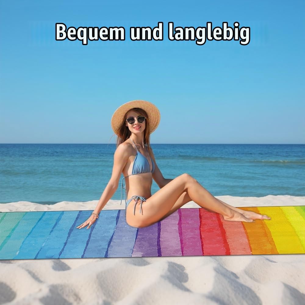 Stranddecke sandfrei, Extra gross 180 cm x 220 cm (Regenbogene-A) Regenbogene-a 180 x 220 cm (2-4 Pe