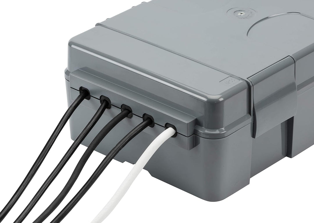 Knightsbridge JB55BK IP55 Wetterfeste Elektrische Box für Aussen - Schwarz, 116,0 mm* 334,0 mm* 220,