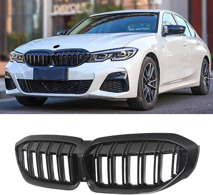 G20 G21 Nieren Schwarz,Kühlergrille passend für BMW 3er G20 G21 2019-2022 Schwarz Glanz G20 G21 Gril