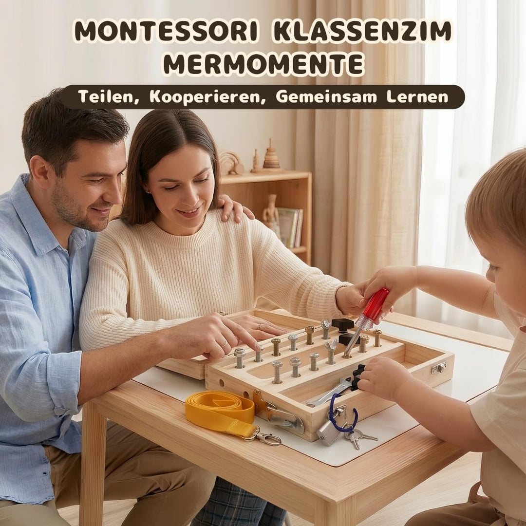 Montessori Spielzeug ab 3 4 5Jahre, Busy Board mit Schraubendreher Montessori C, Montessori C