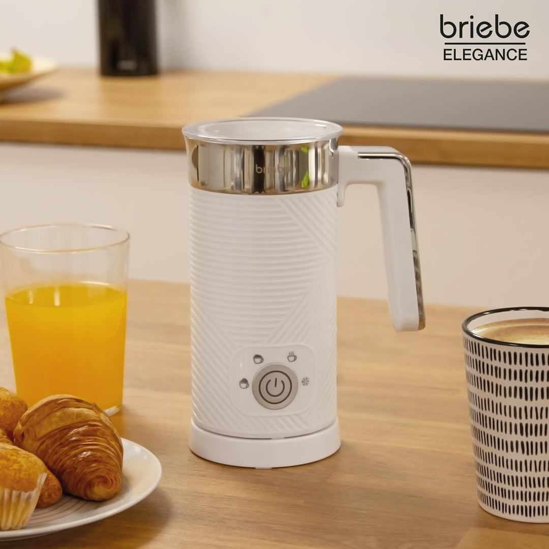 briebe Elegance Milchaufschäumer 4-in-1 Elektrische, Heiss/Kalt Aufschäumdüse 130ml für Kaffee Latte