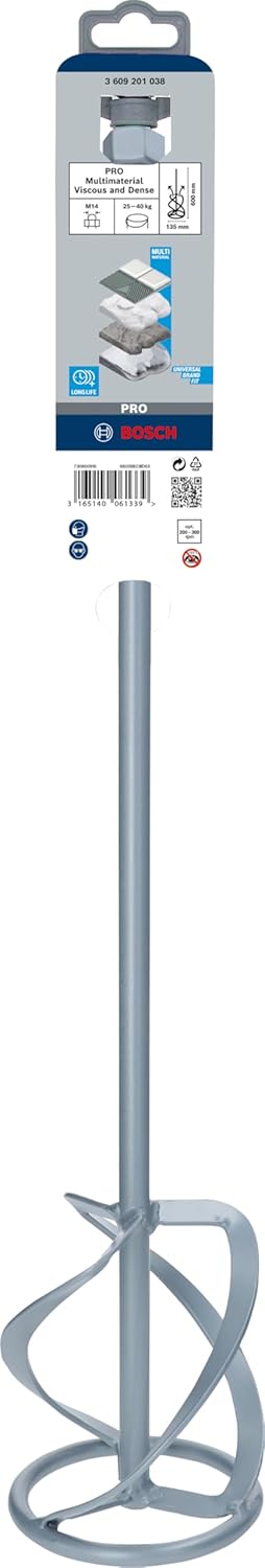 Bosch Professional Rührkorb (Korb-Ø: 135 mm, Mischmenge: 25-60 kg, Zubehör Bohrmaschine)
