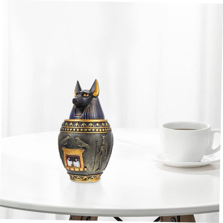 BESPORTBLE Wohnkultur Götter Statuen Ägyptischer Überdachungskrug Antikes Ägyptisches Vorratsglas Or