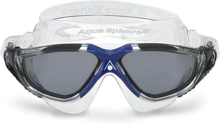 Aqua Sphere Unisex Vista Schwimmmaske (1er Pack) Einheitsgrösse Rauchglas: transparent/grau/blau, Ei