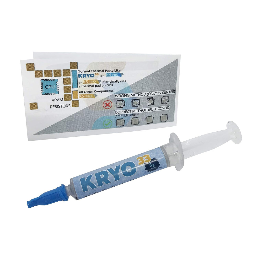 COMPUTER SYSTEMS KRYO33 KRYO 33 K>13W/mK Höchstleistungs-Wärmeleitpaste 3g, CSGR