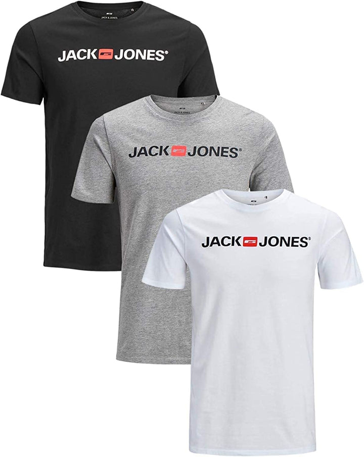 JACK & JONES Herren 3er-Set T-Shirts aus Baumwolle XL Slim Fit Mix 25, XL Slim Fit Mix 25