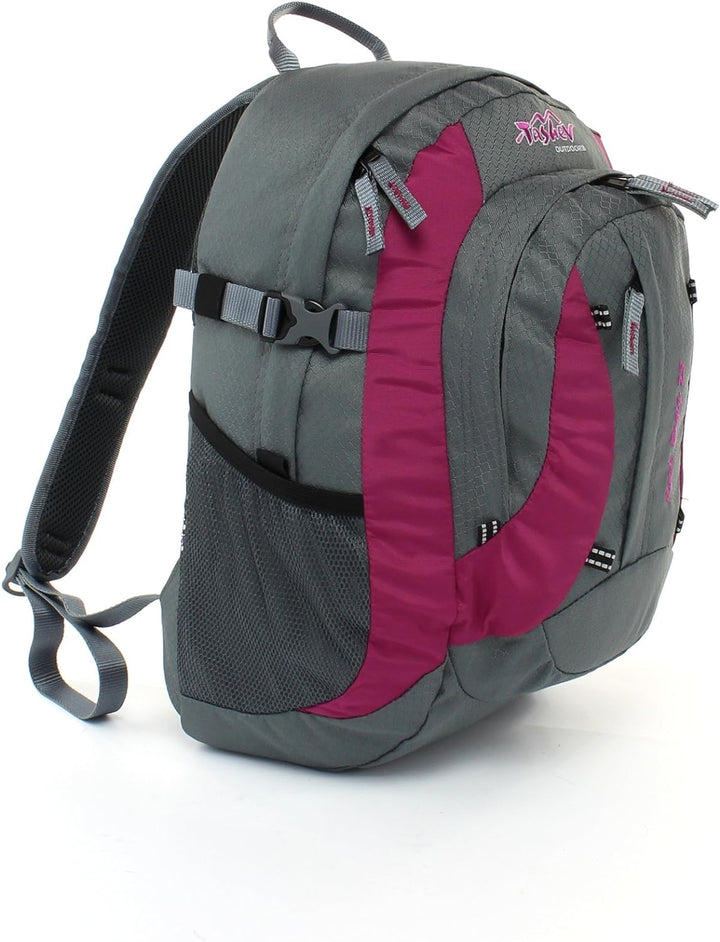 Schulrucksack Tashev Outdoors Rock Eagle 25" Rucksack Wanderrucksack aus Ripstop Polyester (Grau & P