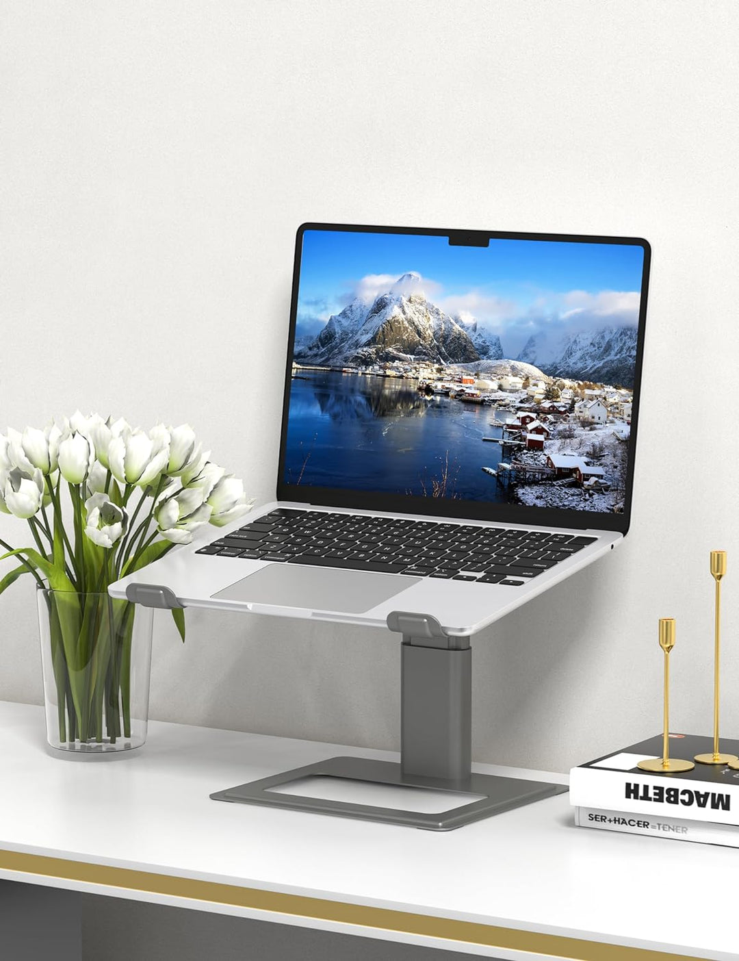 SOUNDANCE Laptop-Ständer für Schreibtisch, verstellbar, ergonomischer Laptop-Ständer für den Schreib