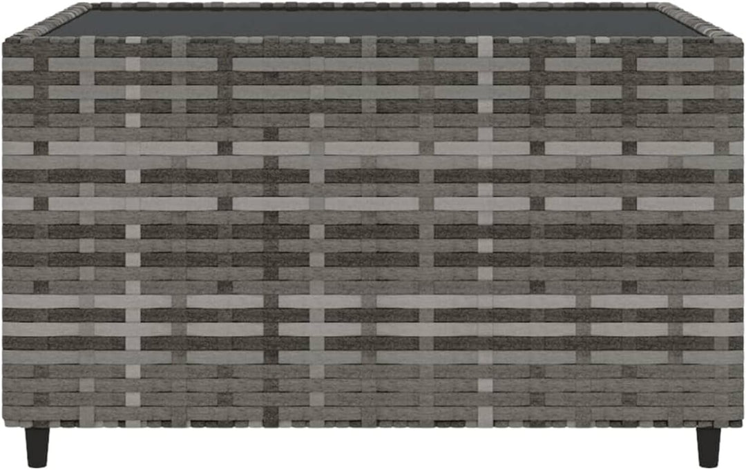 Tidyard Garten Couchtisch Beistelltisch Polyrattan Balkontisch Gartenmöbel Kaffeetisch Teetisch Quad