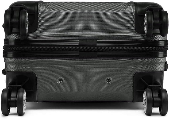 Kono ABS Kabinenkoffer, Hartschale, leicht, 55 cm, Handgepäck mit TSA-Schloss 38 l Grau, Grau