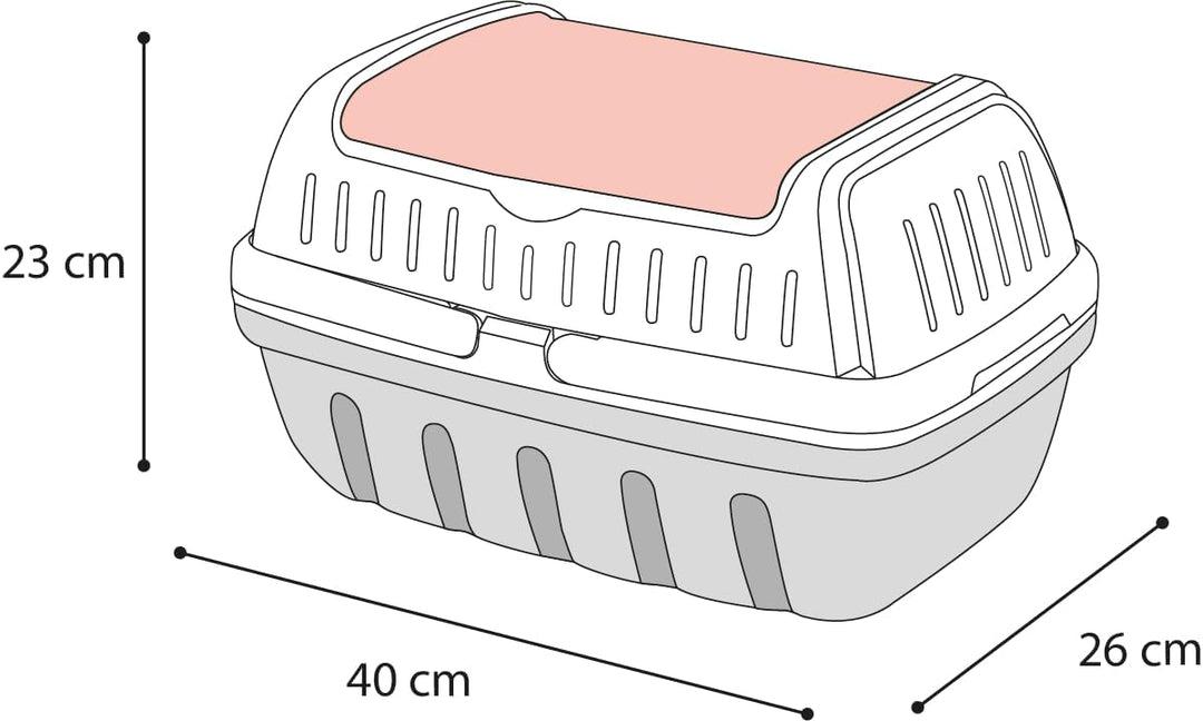 Flamingo 210151 Transportbox Nager Lizzie Rosa L 26x40x23 cm