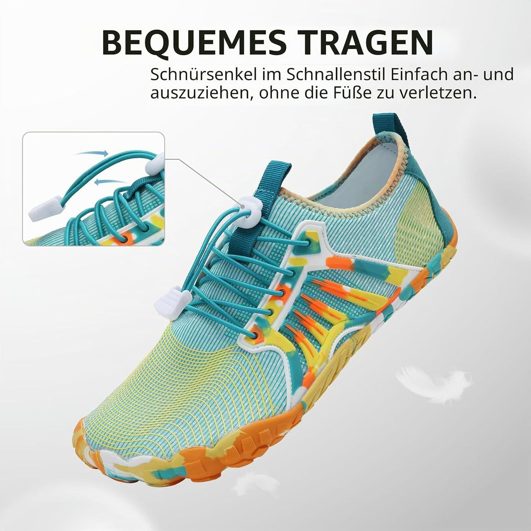 IceUnicorn Barfussschuhe Damen Herren Breite Traillaufschuhe Zehenschuhe Unisex Schwimmschuhe Strand
