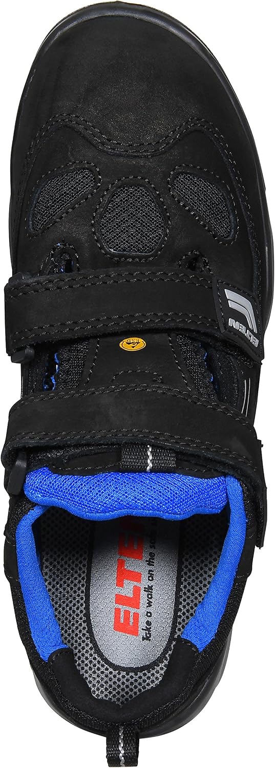 ELTEN Sicherheitsschuhe AMBITION blue Easy ESD S1, Herren, sportlich, leicht, schwarz/blau, Stahlkap