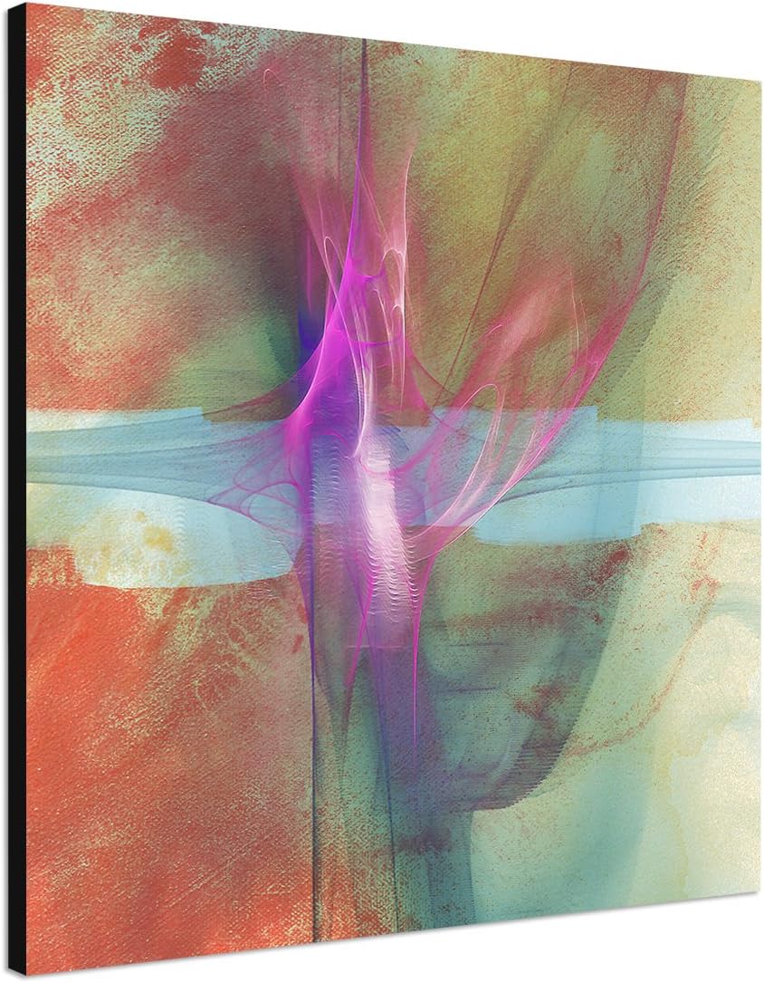 Paul Sinus Art Modernes Wandbild Abstrakt031_60x60cm Abstrakte Kunst Kunstdruck auf Leinwand Zeitlos
