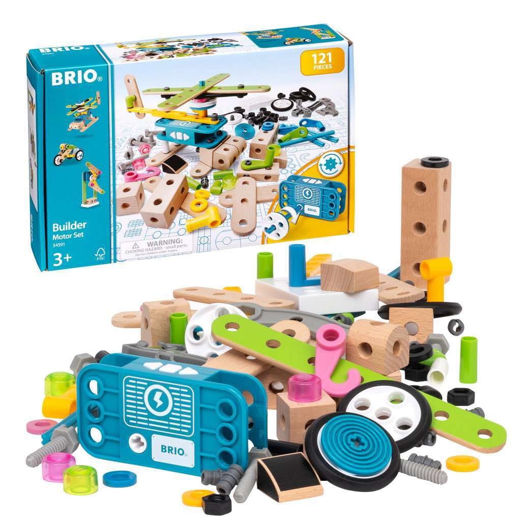BRIO Builder 34591 Motor-Konstruktionsset 120 TLG. - Set mit Motor zum Konstruieren von Hubschrauber