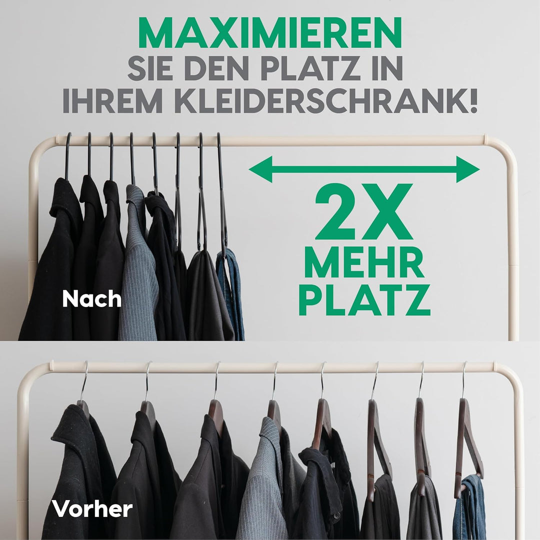Iris Ohyama, schwarz, 39 cm, 50 stück, Kleiderbügel Plastik, Kunststoff, CHM-39, Bügel, Platzsparend