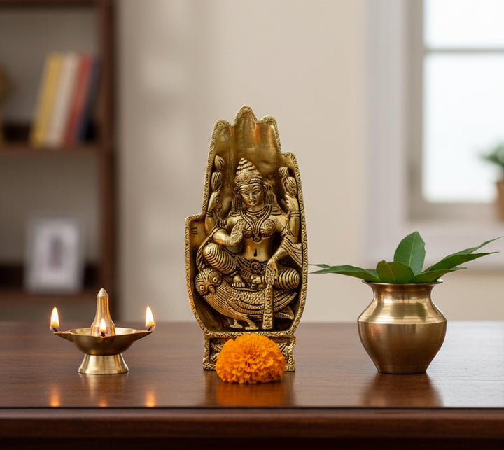 eSplanade Messing-Statue Lakshmi Laxmi Göttin Murti Idol Statue Skulptur Figur – Pooja Idole – Heimd