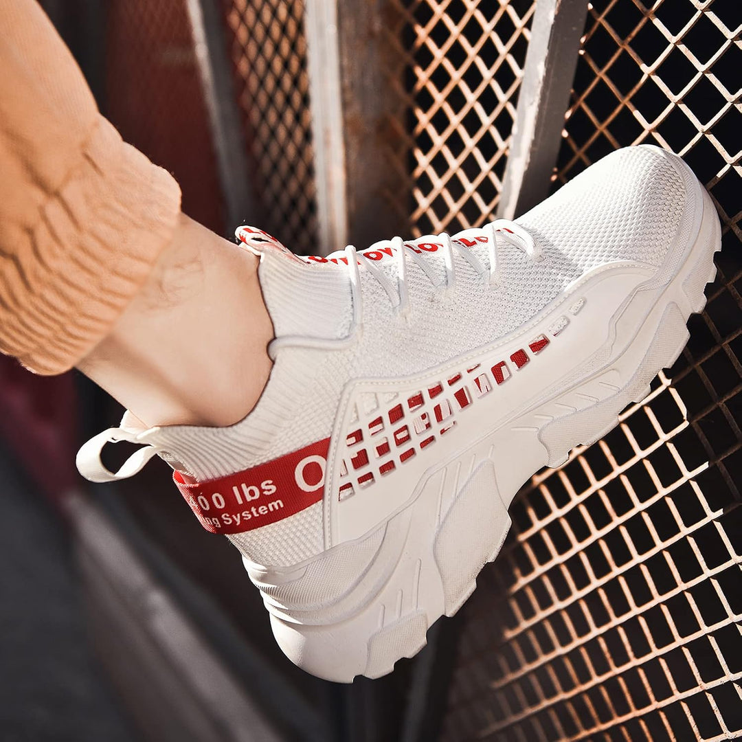 FUSHITON Herren Turnschuhe atmungsaktive Sportschuhe Leichte Freizeitschuhe lässig Strassenlaufschuh