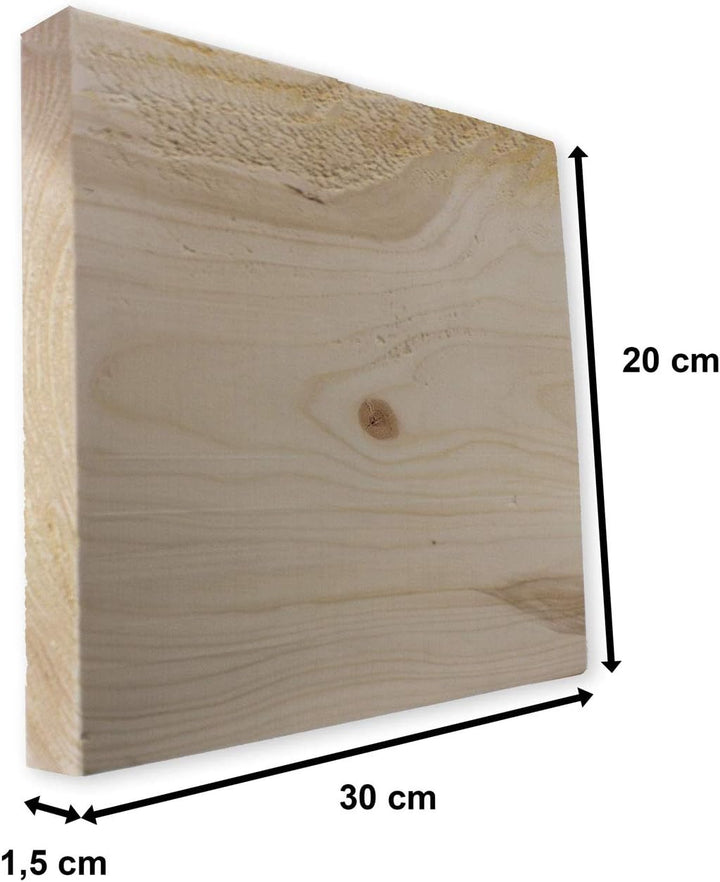 10er Set Bruchtestbretter für Taekwondo aus getrocknetem Fichtenholz, mit den Massen 20cm x 30cm x 1