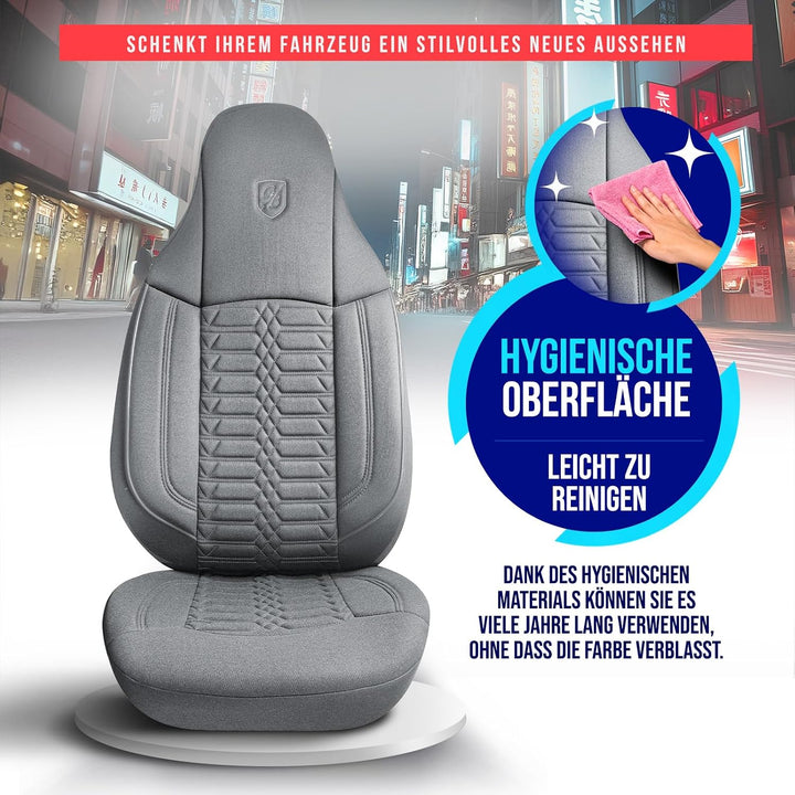 Wohnmobil Sitzbezüge kompatibel mit FIAT Ducato, Citroën Jumper, Peugeot Boxer - Schonbezüge Set aus