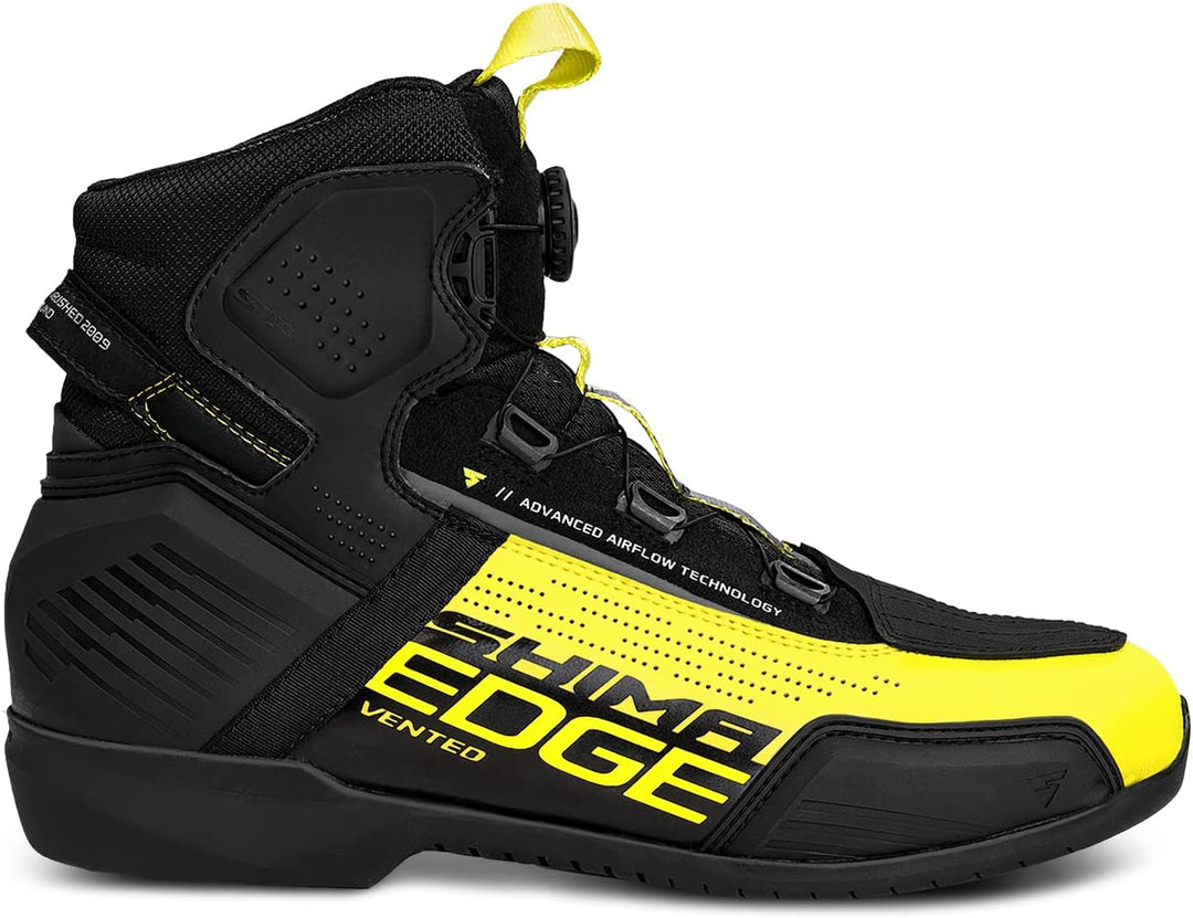 SHIMA EDGE, Motorradschuhe für Männer - Verstärkte Strassenreitschuhe mit ATOP-Verschlusssystem Vent