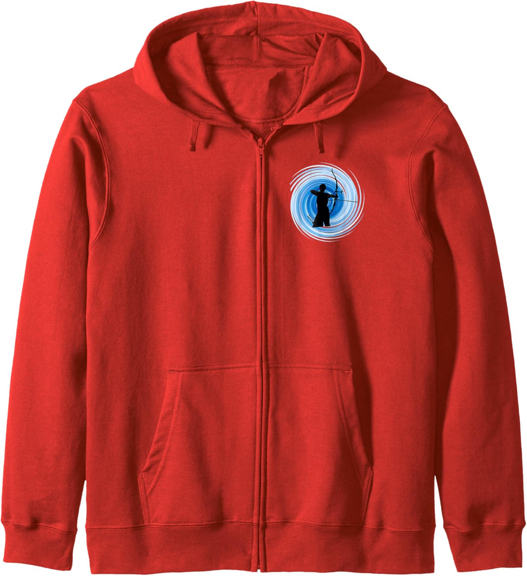 Blau Zen-Bogenschiessen für Männer oder Frauen-Designs Kapuzenjacke