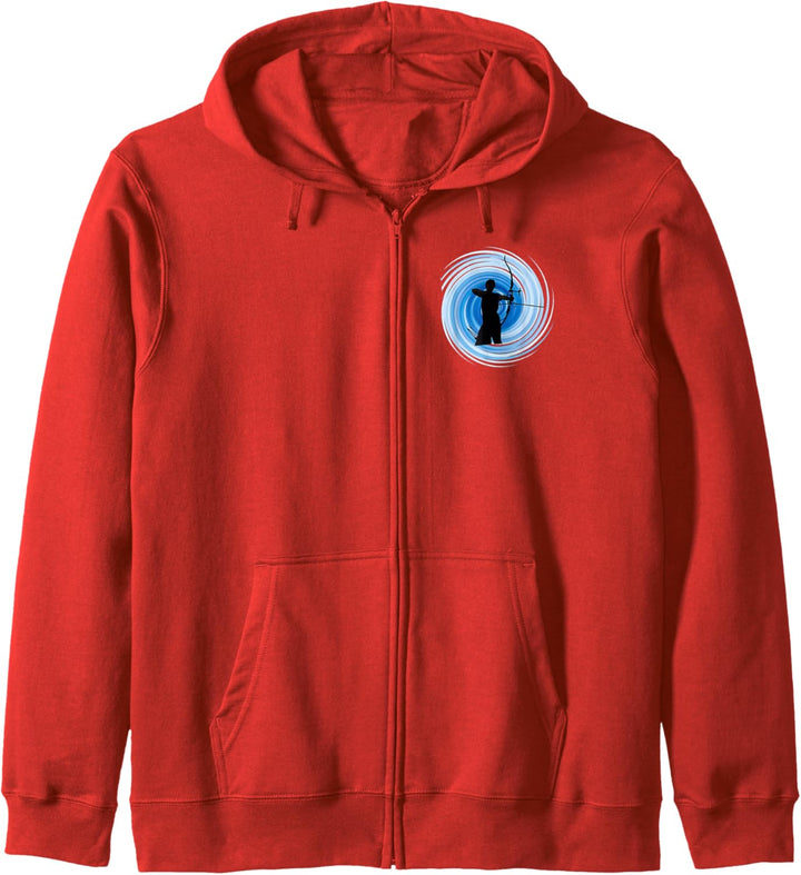 Blau Zen-Bogenschiessen für Männer oder Frauen-Designs Kapuzenjacke