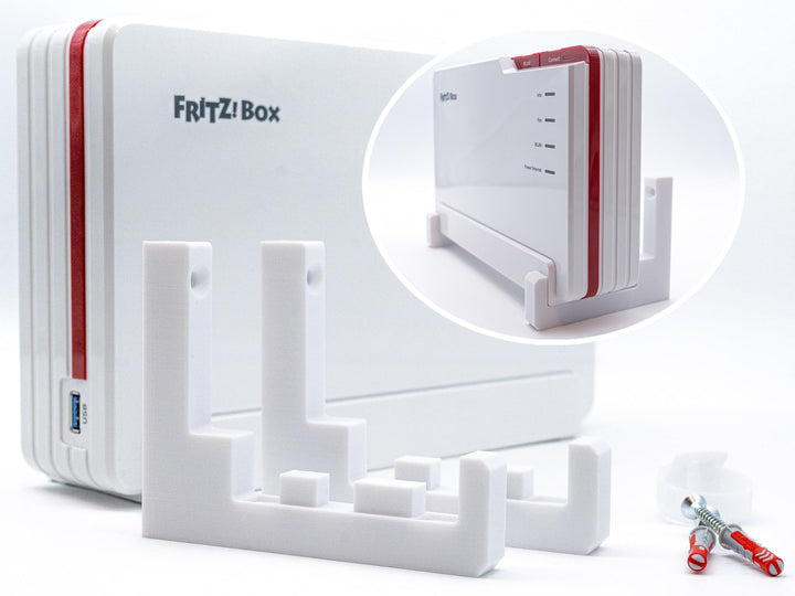 Wandhalterung Halter für Fritz!Box 5690 Pro – Halterung aus Kunststoff für Fritzbox 5690 Pro Fiber R