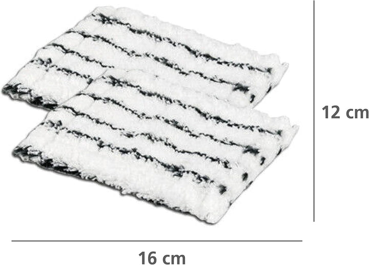 Maximex Microfaser-Ersatzbezug für Teleskop Bad- & Fliesen-Wischer Profi 2er Set, 12 x 16 cm, aus 10