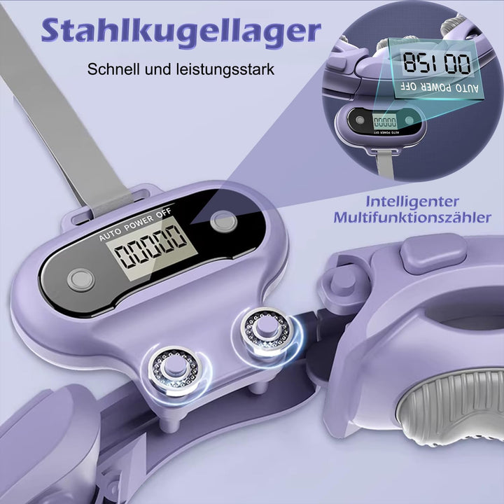 Hula Hoop mit Gewicht Kugel mit Zähler,15 Knoten Umfang (70-93cm),Smart Hula Hoop Reifen Erwachsene