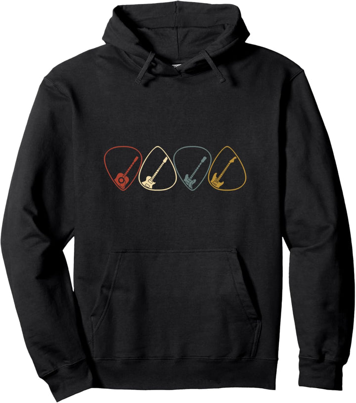 Gitarren-Auswahl-Gitarrist Retro Vintage Pullover Hoodie