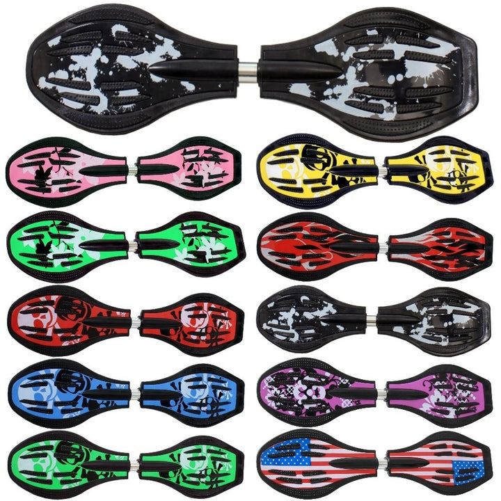 FunTomia Waveboard Original ABEC9 Kugellager inkl. Tasche - Bis 120kg - (Verschiedene Farbdesigns) S