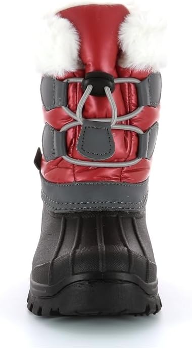Kickers Unisex Kinder Sealsnow Schneestiefel 30 EU Rouge Noir Gris, 30 EU Rouge Noir Gris