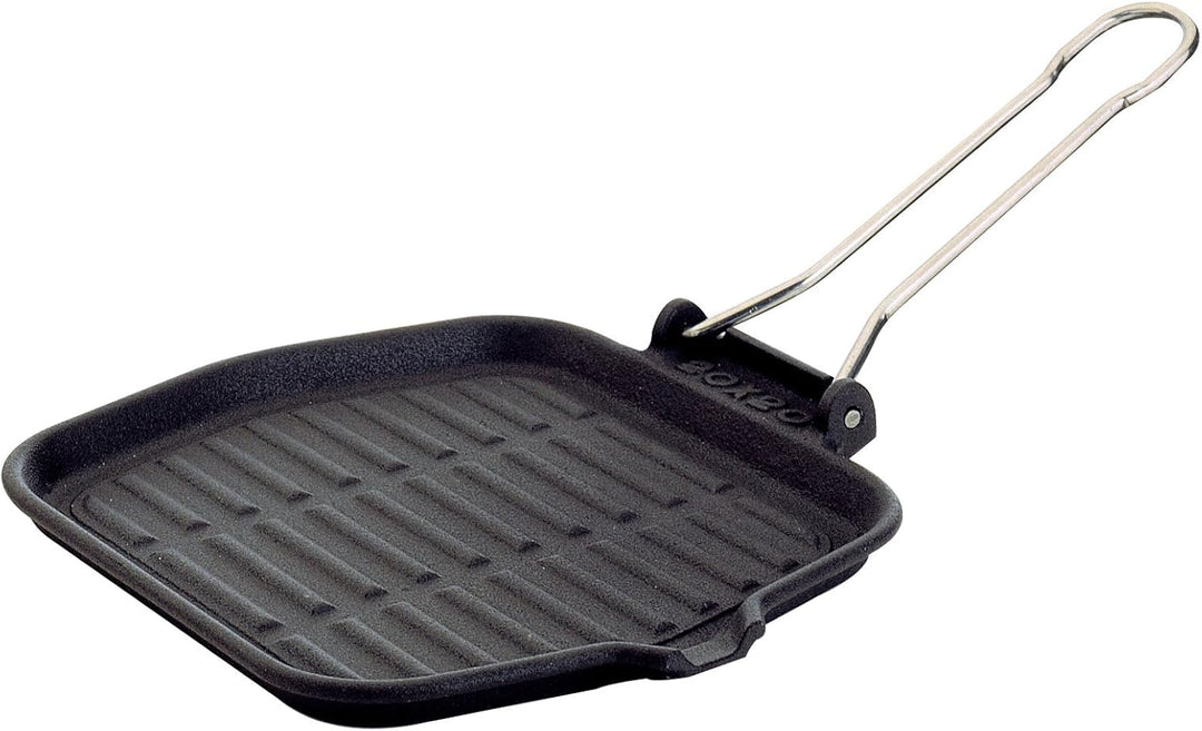 Ilsa Monodietella Grillpfanne, aus Gusseisen, Aluminium, Schwarz, 20 x 20 cm