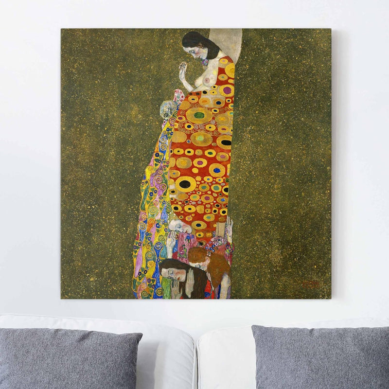 Bilderwelten Top Gustav Klimt Leinwandbilder Die Hoffnung II 100 x 100cm 100cm x 100cm Gustav Klimt