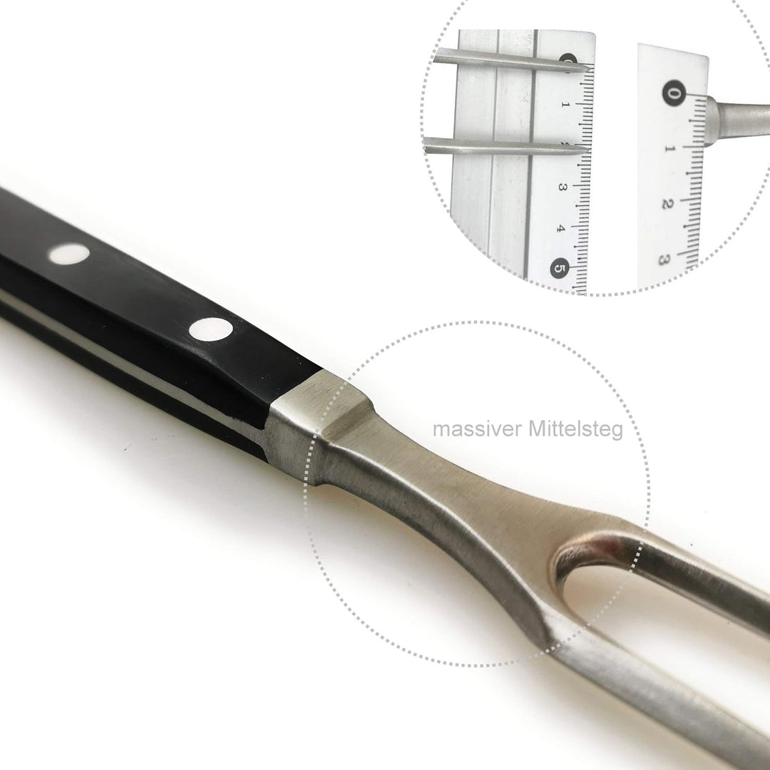 Kerafactum Bratengabel Fleischgabel Grillgabel Tranchiergabel Fleisch Braten Gabel für Bratenstücke