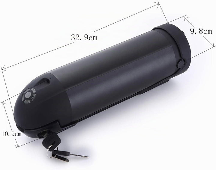 HANERIDE Ersatzakku Trinkflaschen 36V 11.6Ah für E-Bike Elektrofahrrad mit Ladegerät und Halterung