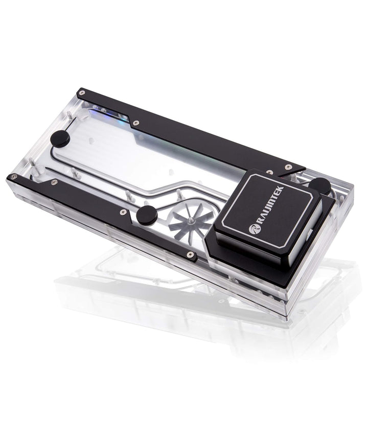 Raijintek Acheron 240 EVO DDC RBW Distro Plate mit RGB Beleuchtung, Wasserkühlung Pumpe DDC, Fassung