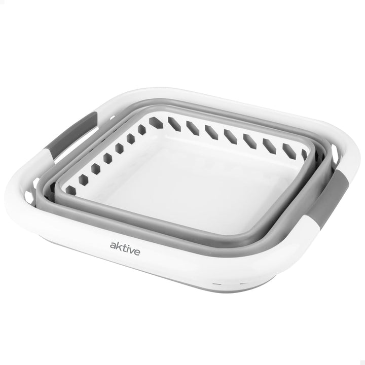 AKTIVE 40 Liter Faltkorb, quadratische Grösse, 49 x 48 x 33 cm, kompakt zusammenklappbar, BPA-frei,