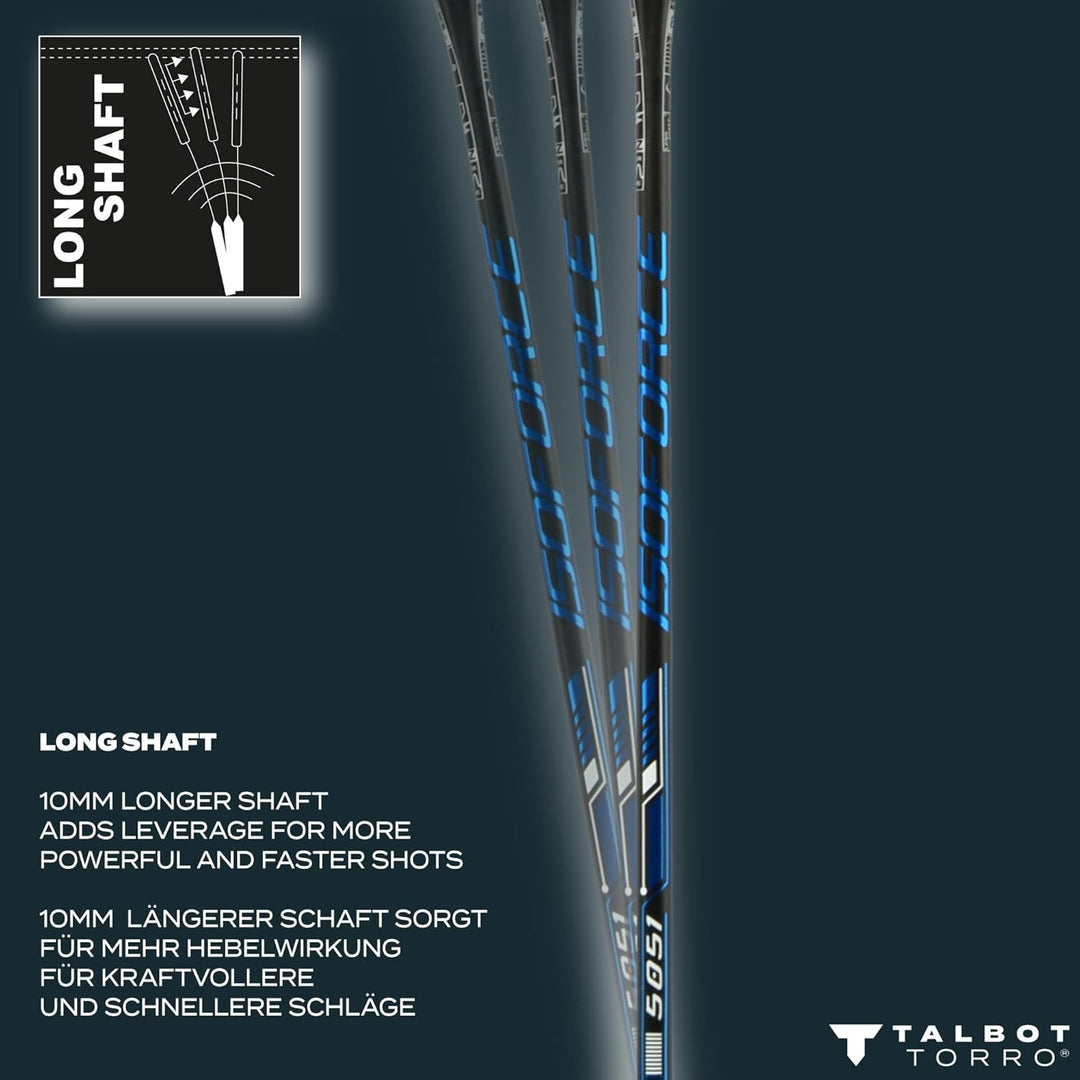 Talbot Torro Badmintonschläger Isoforce 9051 Tato Dura, Ultra Carbon4 mit Kevlar Verstärkung, Top-Ra