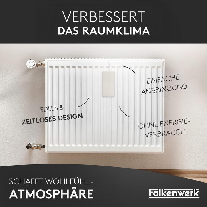 FALKENWERK Keramik Heizkörper Luftbefeuchter [3 Stück] - Universelle Luftbefeuchter Heizkörper mit f