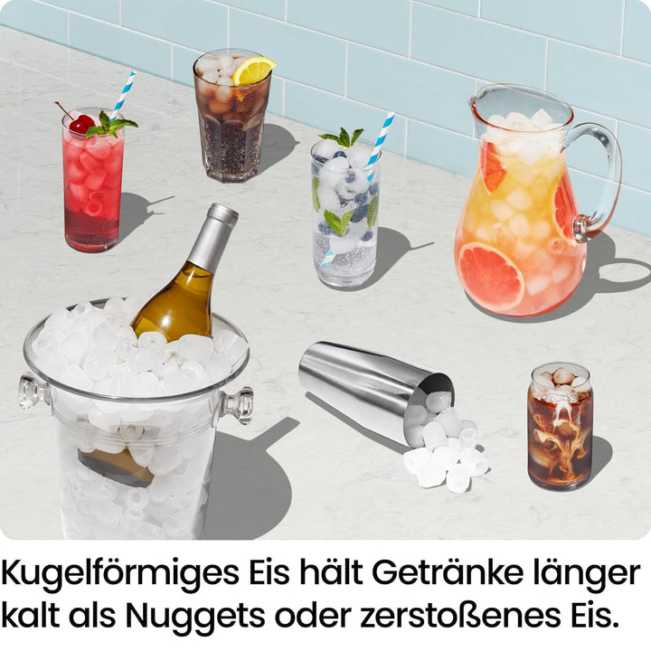 Chefman | Iceman Dual-Size Eiswürfelmaschine - Tragbare Eismaschine, grosse und kleine Eismaschine m