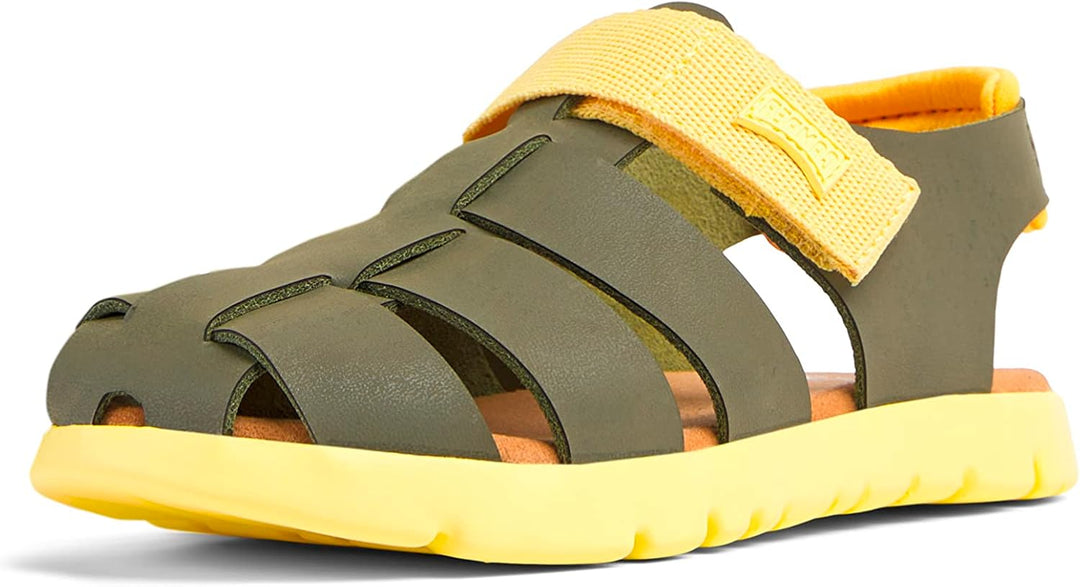 Camper Jungen Oruga K800242 T-Strap Sandal 33 EU Grün 022, 33 EU Grün 022