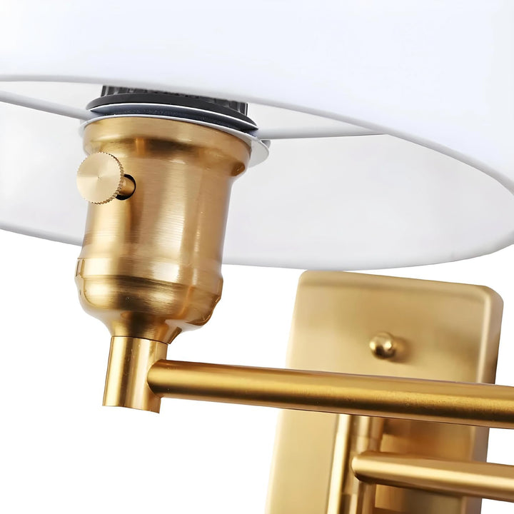 B·LED BARCELONA LED BarcelonaLED Moderne nordische Chrom-Wandleuchte mit Gelenkarm, Stecker, Kabel u