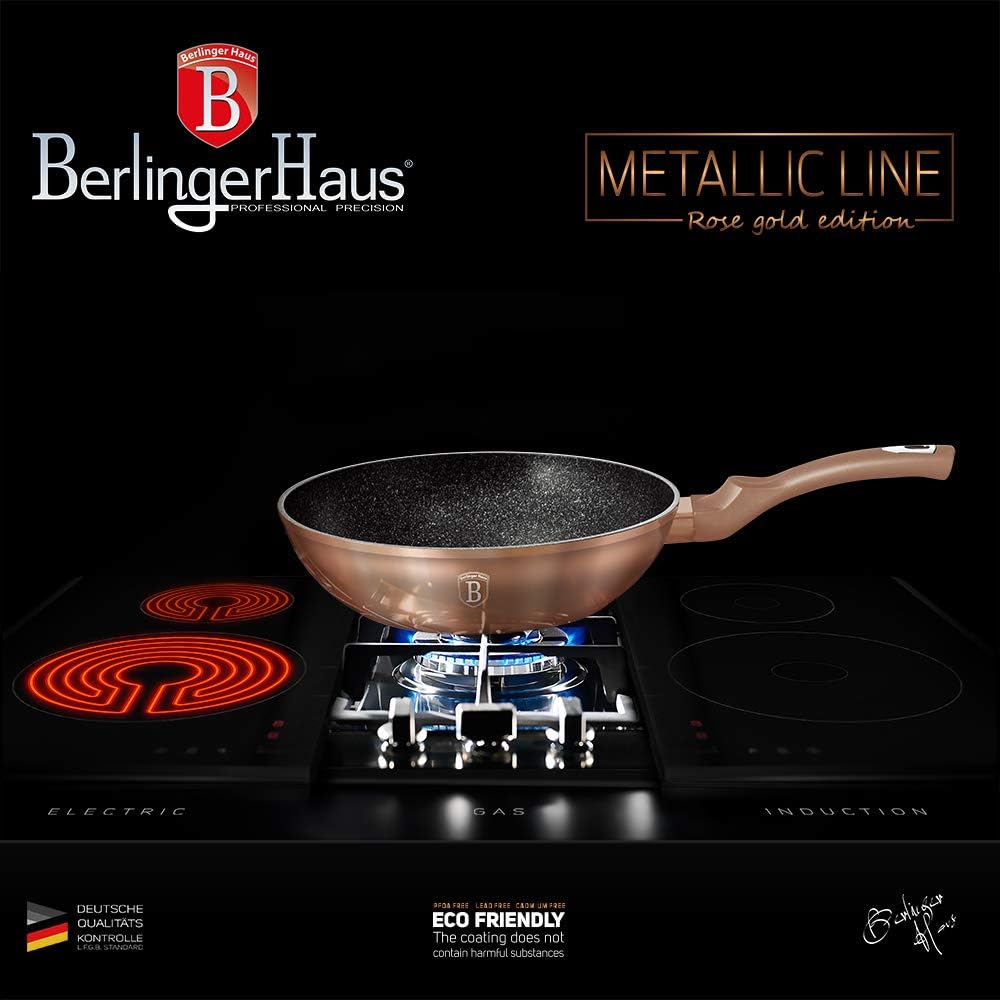 Berlingher Haus Pfanne Wok Rosegold Collection Kupfer 28 cm - BH-1512