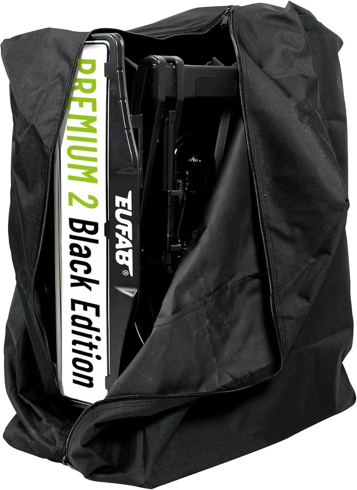 EUFAB 11648ON Fahrradträger Premium 2 "Black Edition, E-Bike geeignet, komplett vormontiert, Diebsta
