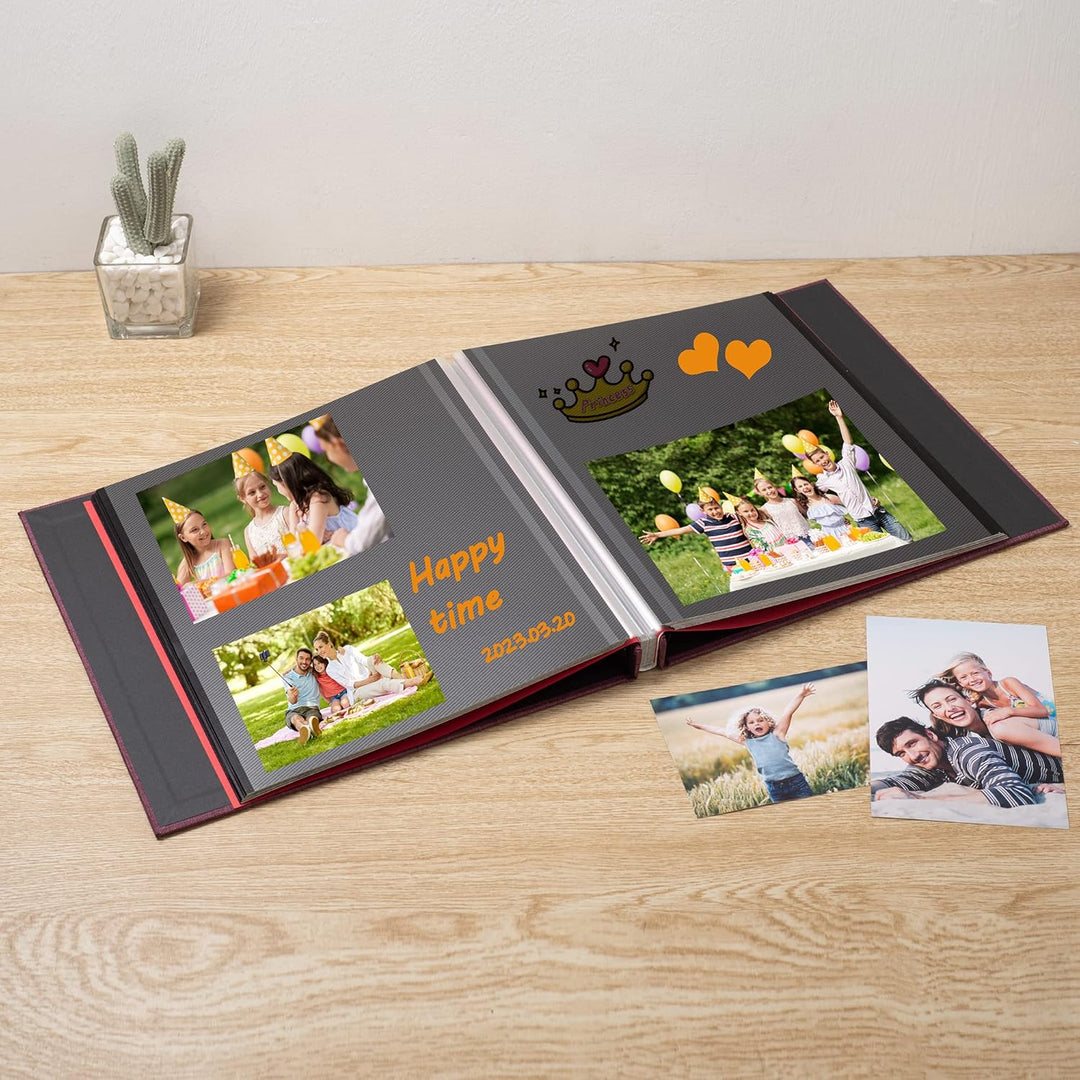 Fotoalbum, selbstklebend, 7,6 x 12,7 cm, 10,2 x 15,2 cm, 12,7 x 17,8 cm, magnetisch, 27,9 x 27,7 cm,