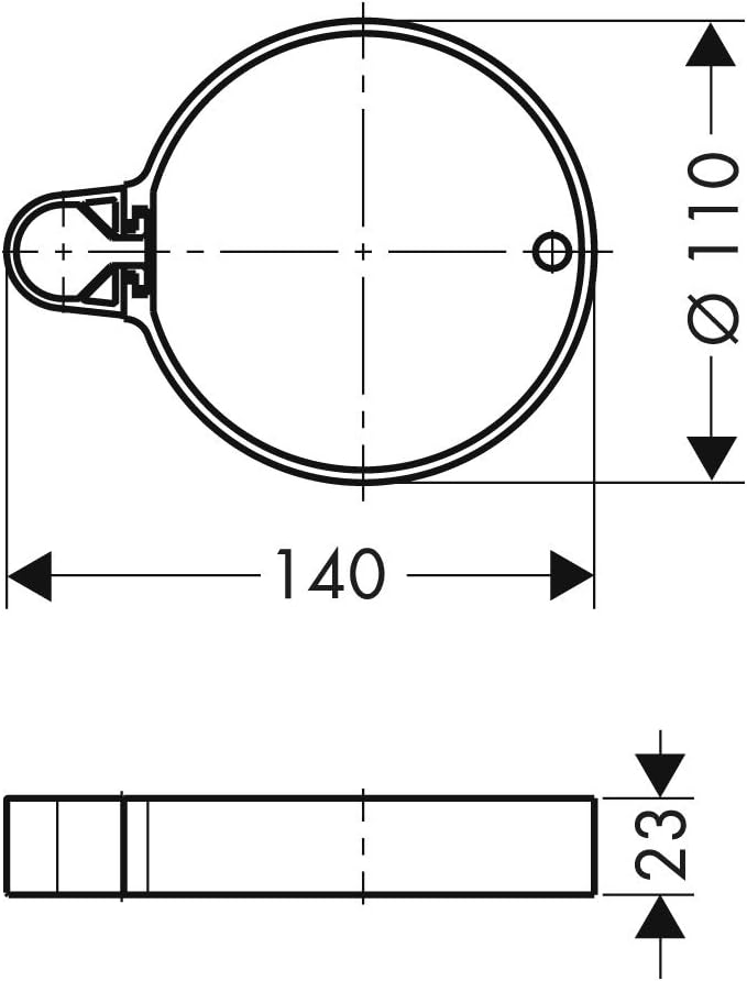 Hansgrohe Casetta C Seifenschale, 1 Stück, chrom, HG28642000, 3 x 12 x 34 cm