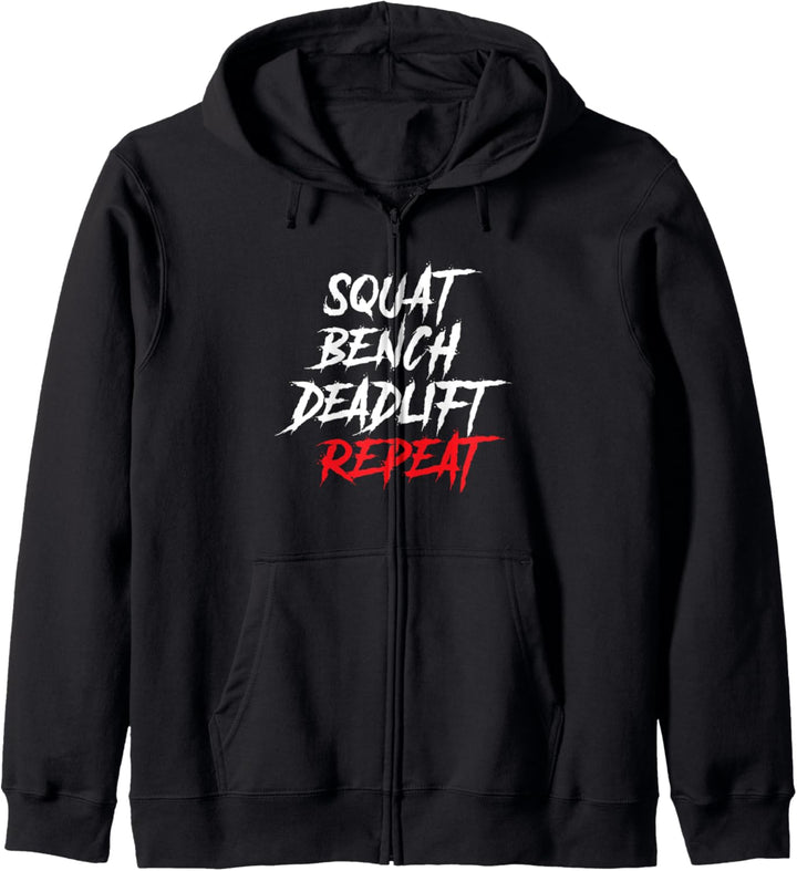 Squat Bench Deadlift Repeat Powerlifting Kapuzenjacke
